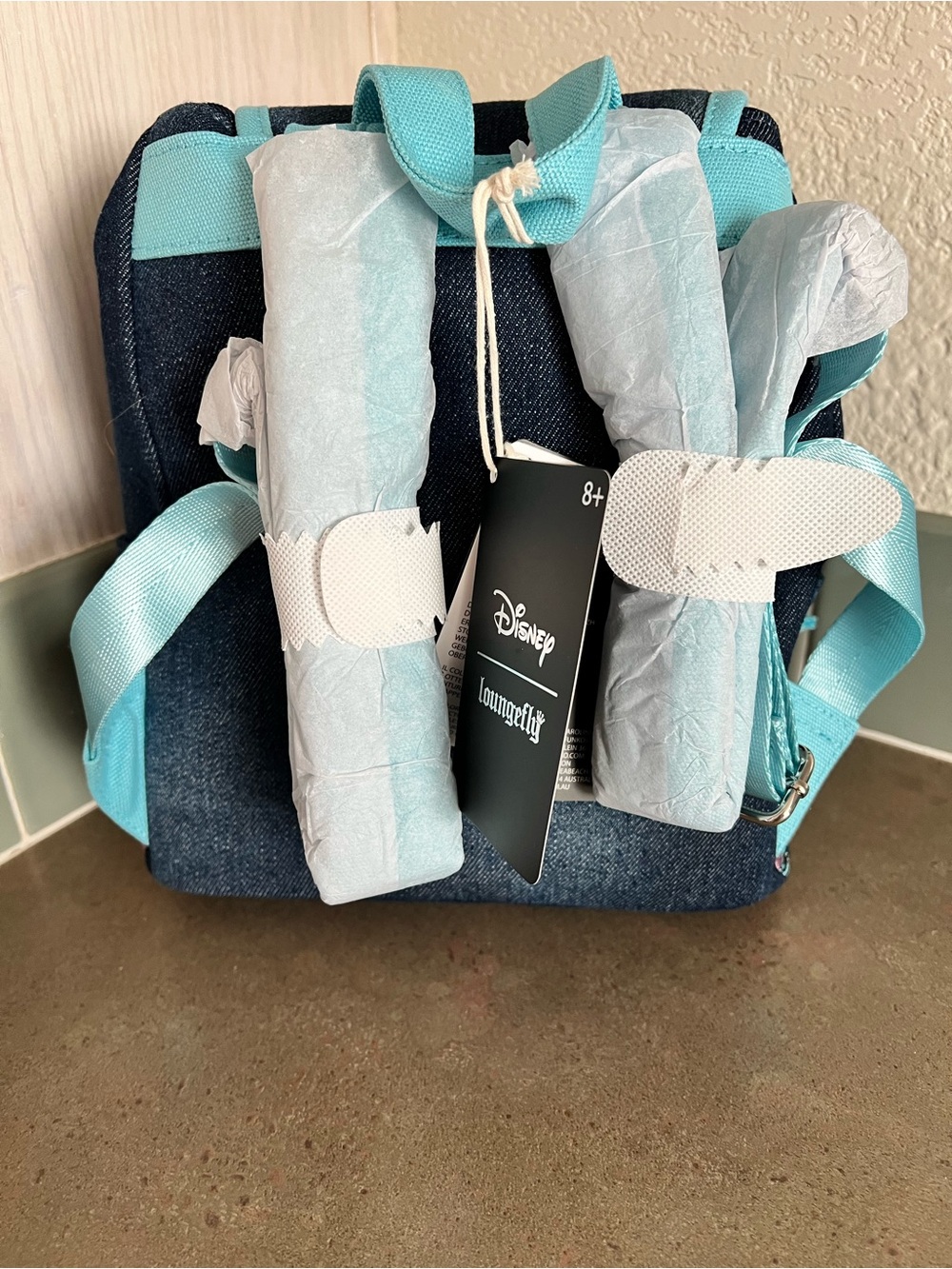 Loungefly/Disney Lilo & Stitch Denim Backpack - Blue - Picture 3 of 4